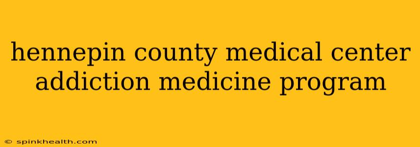 hennepin county medical center addiction medicine program