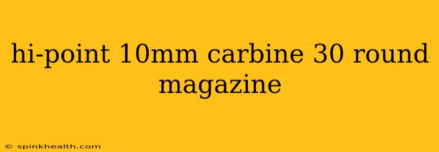 hi-point 10mm carbine 30 round magazine