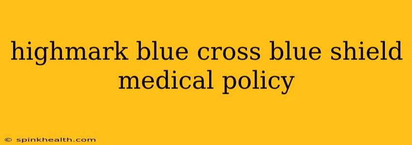 highmark blue cross blue shield medical policy