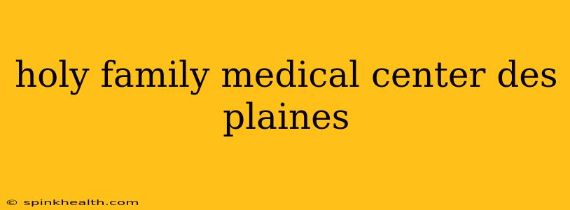 holy family medical center des plaines