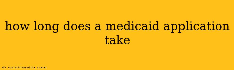 how long does a medicaid application take