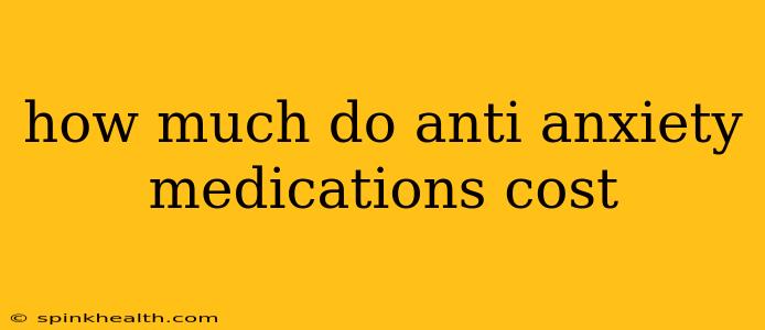how much do anti anxiety medications cost