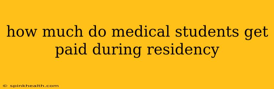 how much do medical students get paid during residency