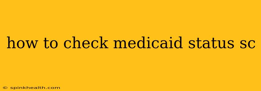 how to check medicaid status sc