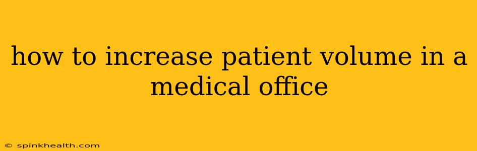 how to increase patient volume in a medical office