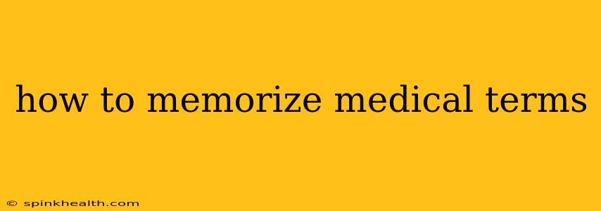 how to memorize medical terms