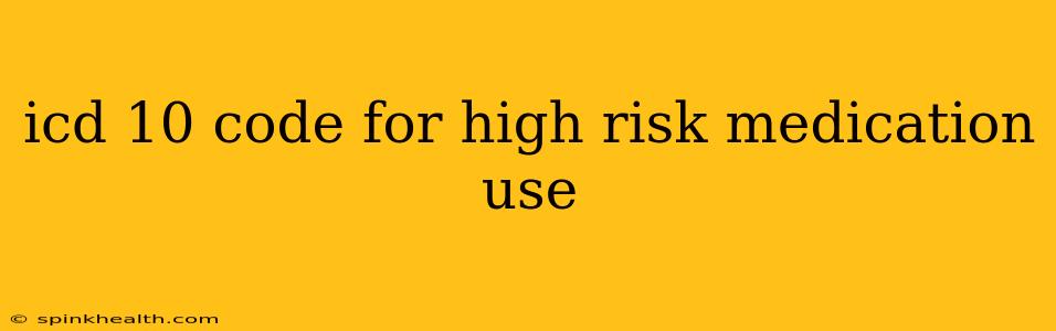 icd 10 code for high risk medication use
