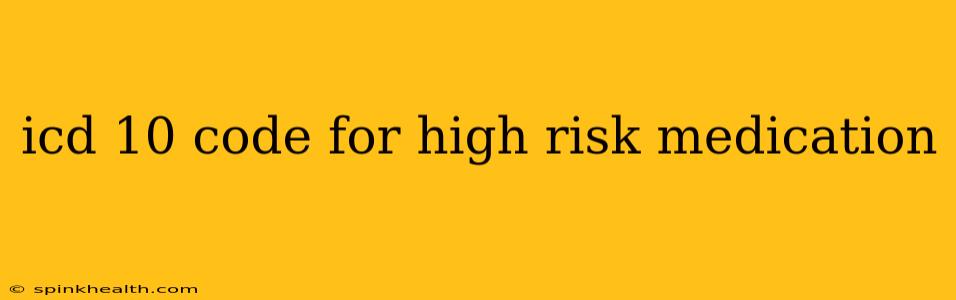 icd 10 code for high risk medication
