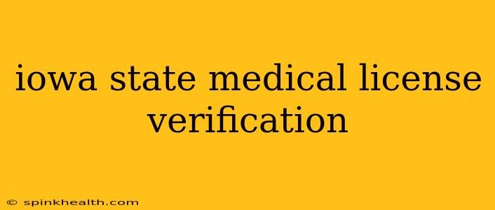 iowa state medical license verification