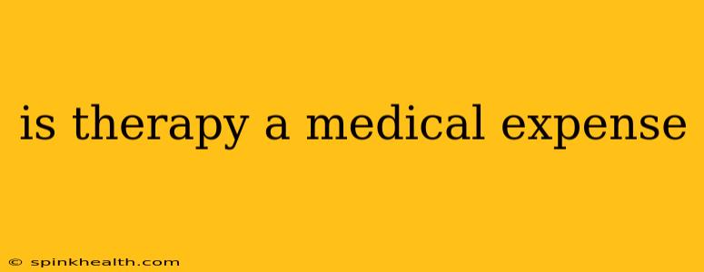 is therapy a medical expense