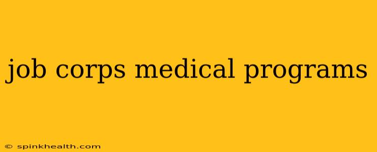 job corps medical programs