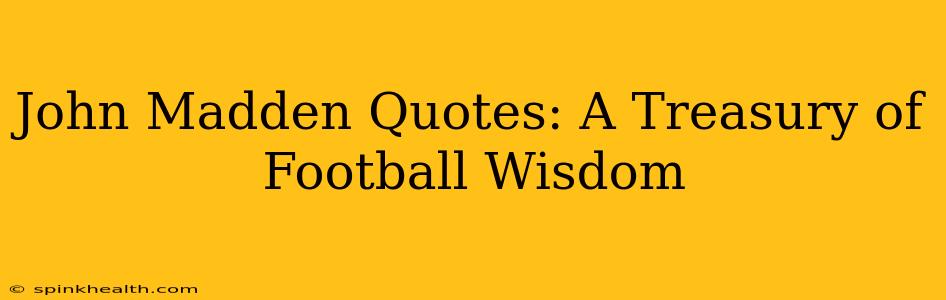 John Madden Quotes: A Treasury of Football Wisdom