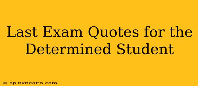 Last Exam Quotes for the Determined Student