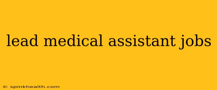lead medical assistant jobs