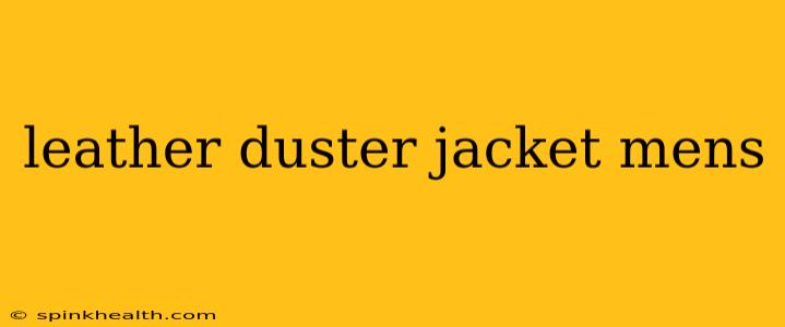 leather duster jacket mens