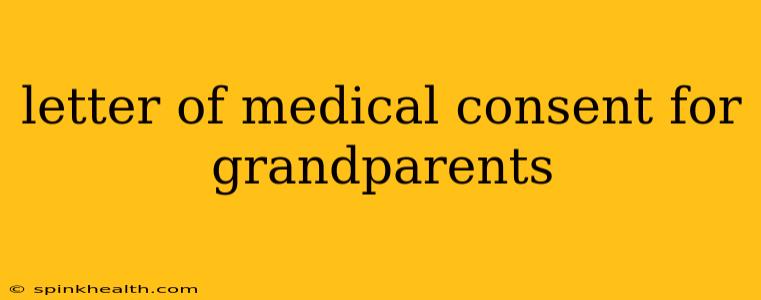 letter of medical consent for grandparents