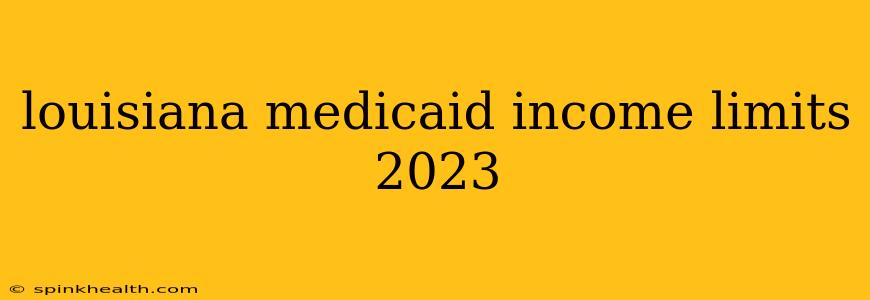 louisiana medicaid income limits 2023