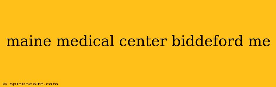 maine medical center biddeford me