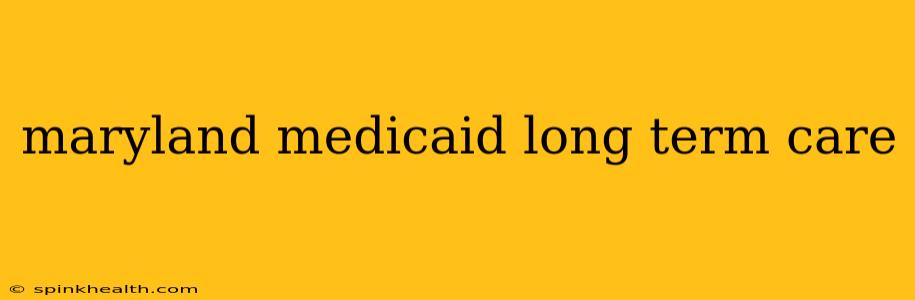 maryland medicaid long term care