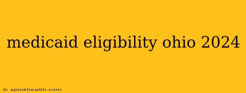 medicaid eligibility ohio 2024