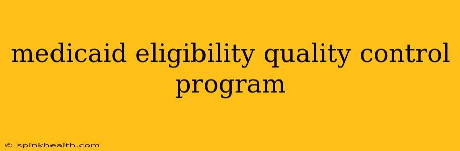 medicaid eligibility quality control program
