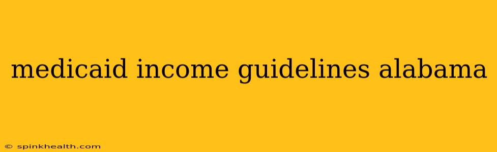 medicaid income guidelines alabama