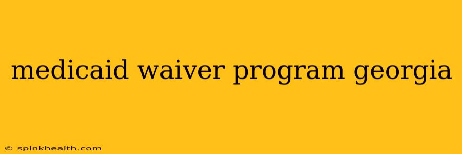 medicaid waiver program georgia