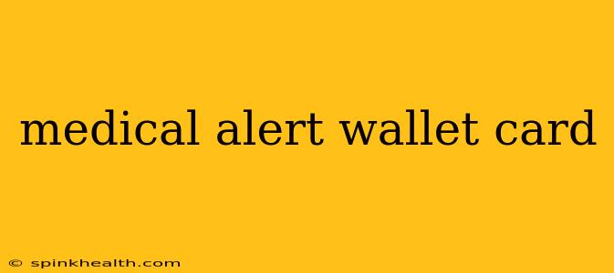 medical alert wallet card