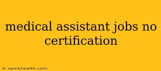 medical assistant jobs no certification