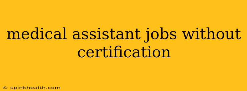 medical assistant jobs without certification