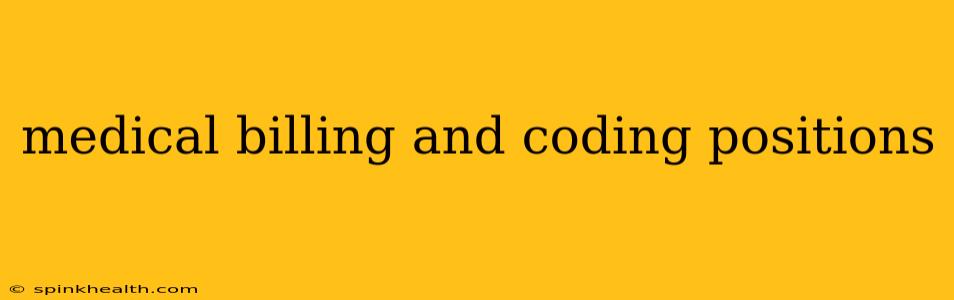 medical billing and coding positions