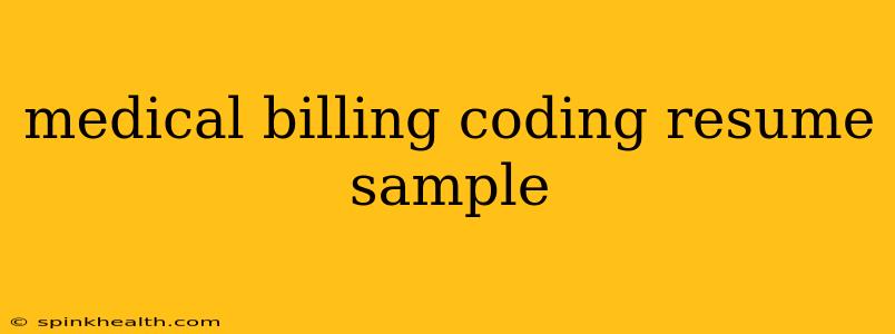 medical billing coding resume sample