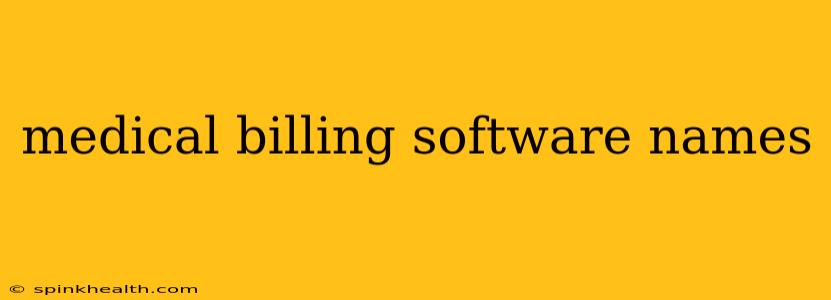 medical billing software names