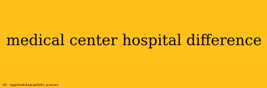 medical center hospital difference