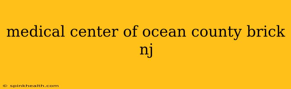 medical center of ocean county brick nj
