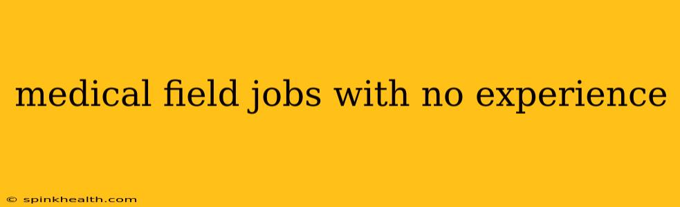 medical field jobs with no experience