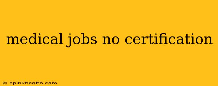 medical jobs no certification