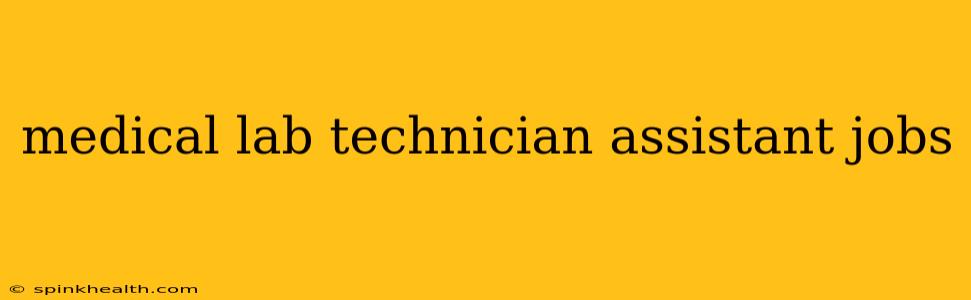 medical lab technician assistant jobs