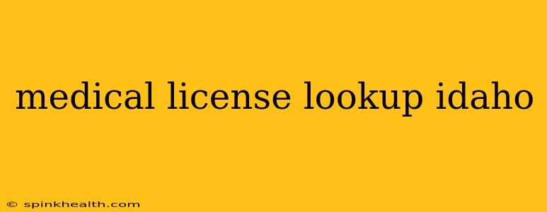 medical license lookup idaho