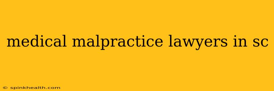 medical malpractice lawyers in sc