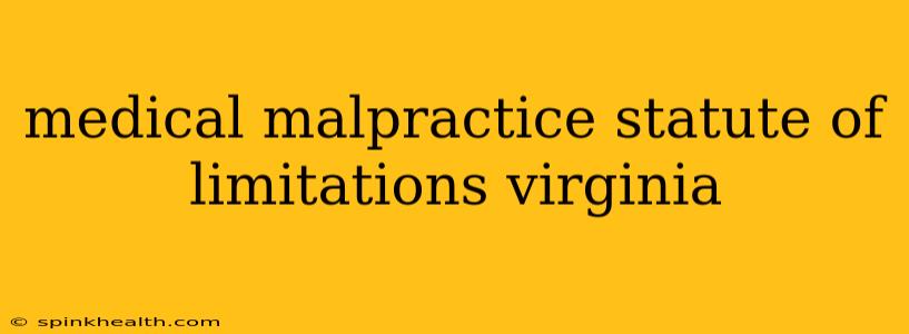 medical malpractice statute of limitations virginia