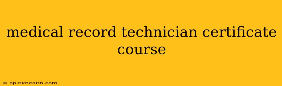 medical record technician certificate course