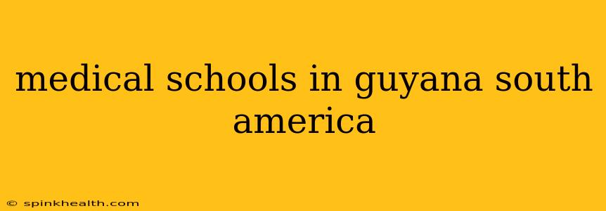 medical schools in guyana south america
