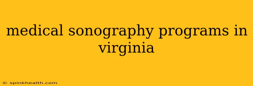 medical sonography programs in virginia