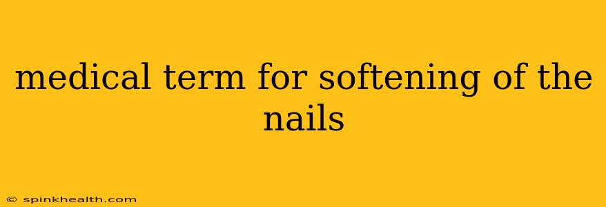 medical term for softening of the nails