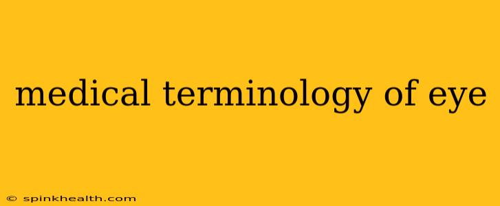 medical terminology of eye