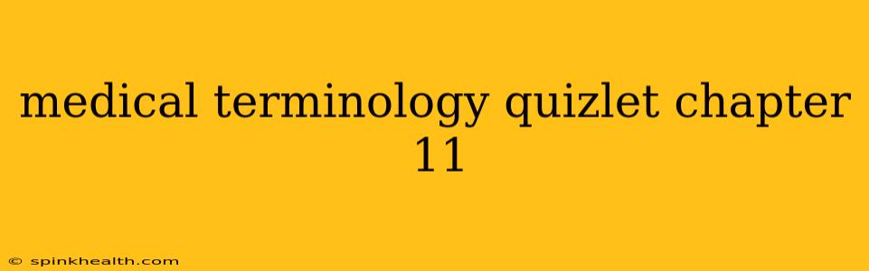 medical terminology quizlet chapter 11