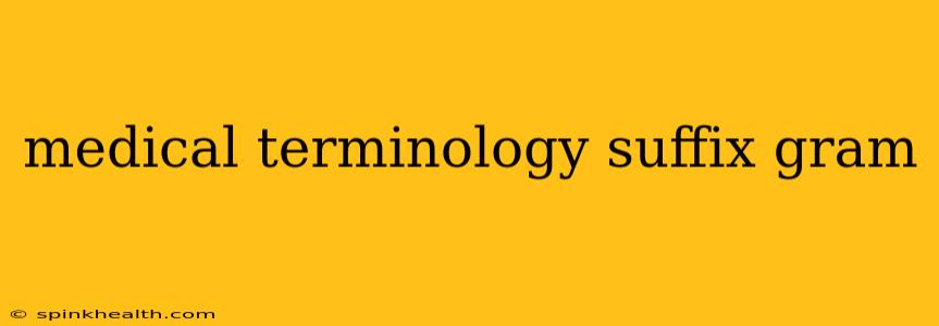medical terminology suffix gram