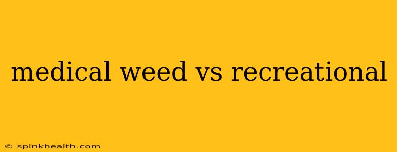 medical weed vs recreational
