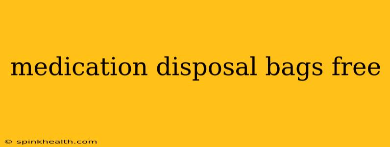 medication disposal bags free